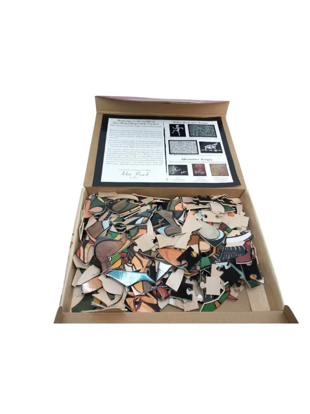 Alex Beard Impossible Puzzles 353 Wood Pieces Stained Glass Design